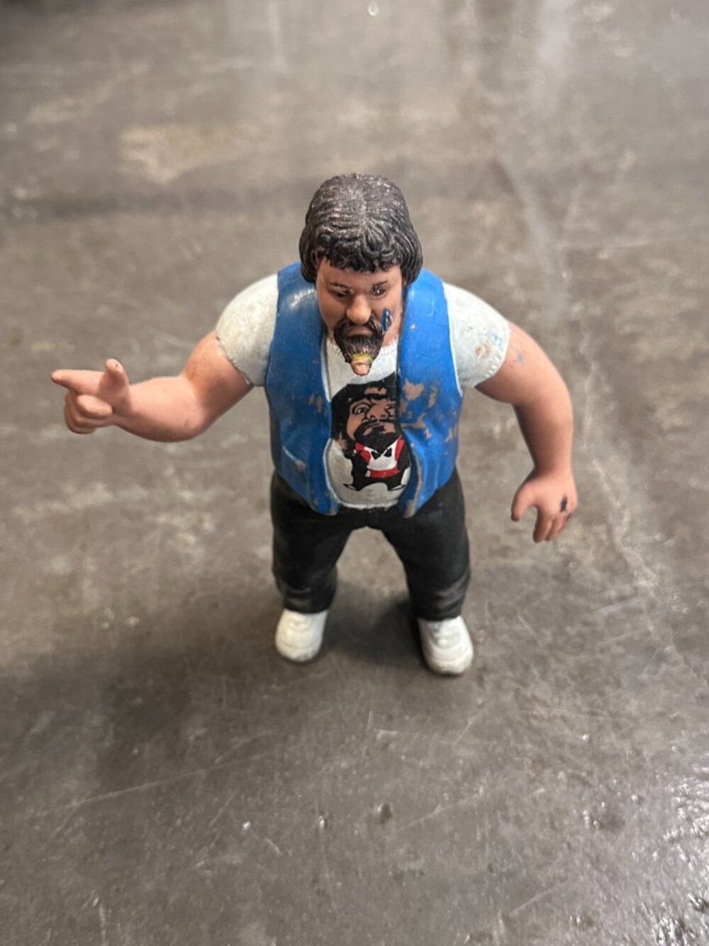 Vintage 1986 WWF LJN Wrestling Superstars Series 3 Capt. Lou Albano With White - Picture 2 of 8